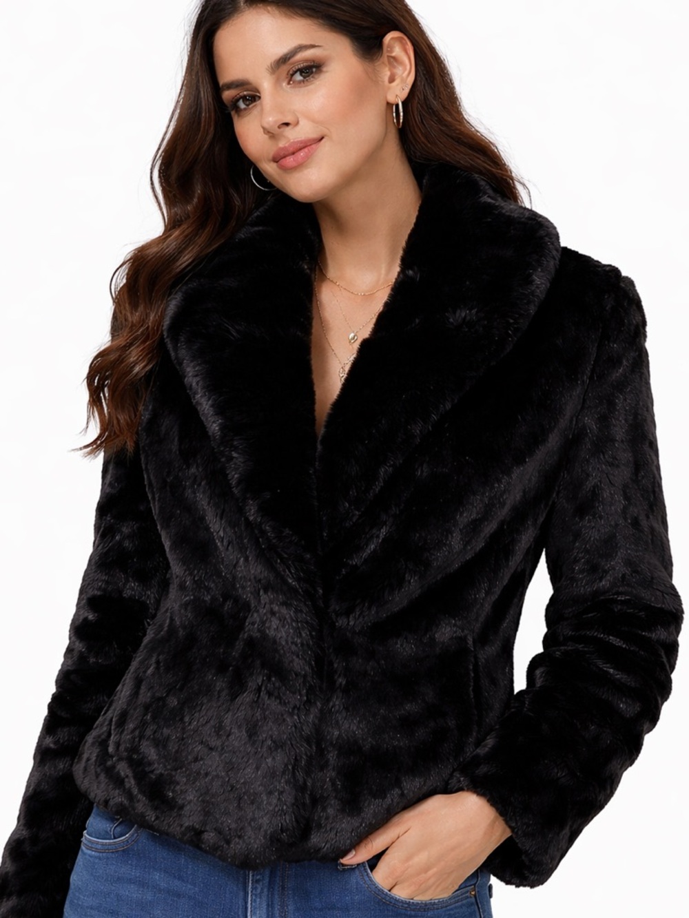 Mossimo faux fur coat Size 8/10